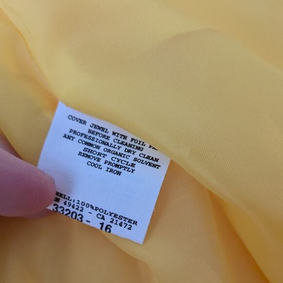 Vintage McClintock Prom Dress Maxi Ball Gown 4 Yellow Princess Belle 90s Fairy - Picture 9 of 12